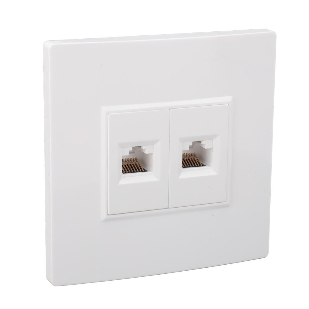 2 Port Cat 6 Ethernet Veggplate Avtakbar hunn- til hunn Ethernet Keystone-veggplate for Cat5