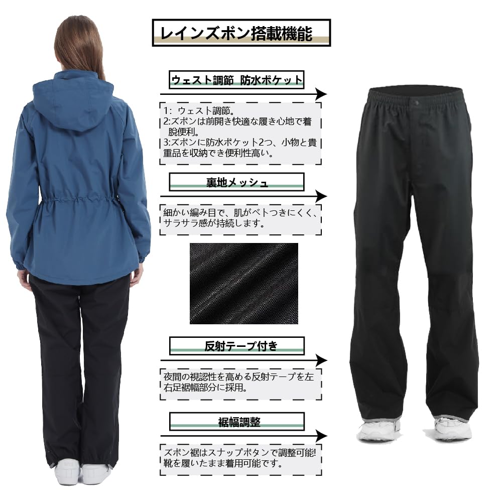 TopKylin Raincoat Perfect for and More and Perfect for Outdoor and Hiking Size Women's Set, Cycling, Golf, [Lightweight, Waterproof, Windproof,
