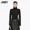 JNBY Slim Fit High Neck Zipper Long Sleeve T-Shirt