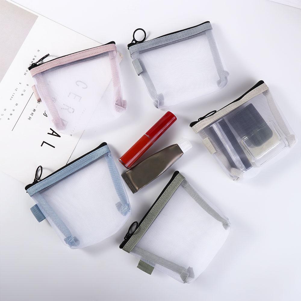 Bag Coin Money Bags Clear Mesh Bag Lipstick Cosmetic Bag Women Change Storage Bag Mini Coin Purse
