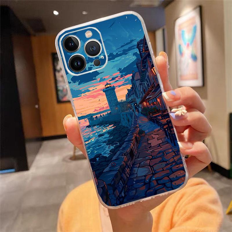 Phone Case Carcasa Funda For iPhone 17 Pro Max 17 Air 16 15 14 13 Pro Max 15 16 Pro 15Plus Lighthouse Case