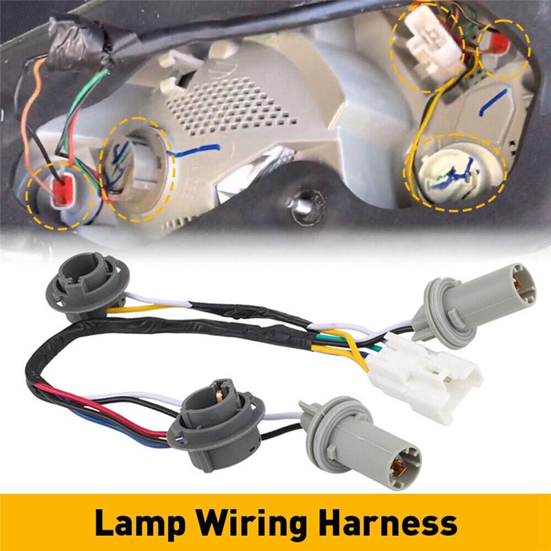 Reliable-2PCS Car Rear Taillight Lamp Socket & Wiring Harness For Hyundai Sonata 2011-2014 92450-3Q000 Parts