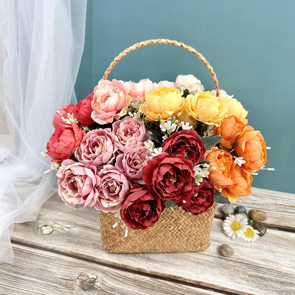 1 PC Artificial Peonies Faux Flowers Wedding For Home Wedding Holding Flowers Wedding Home Decoration Artifi