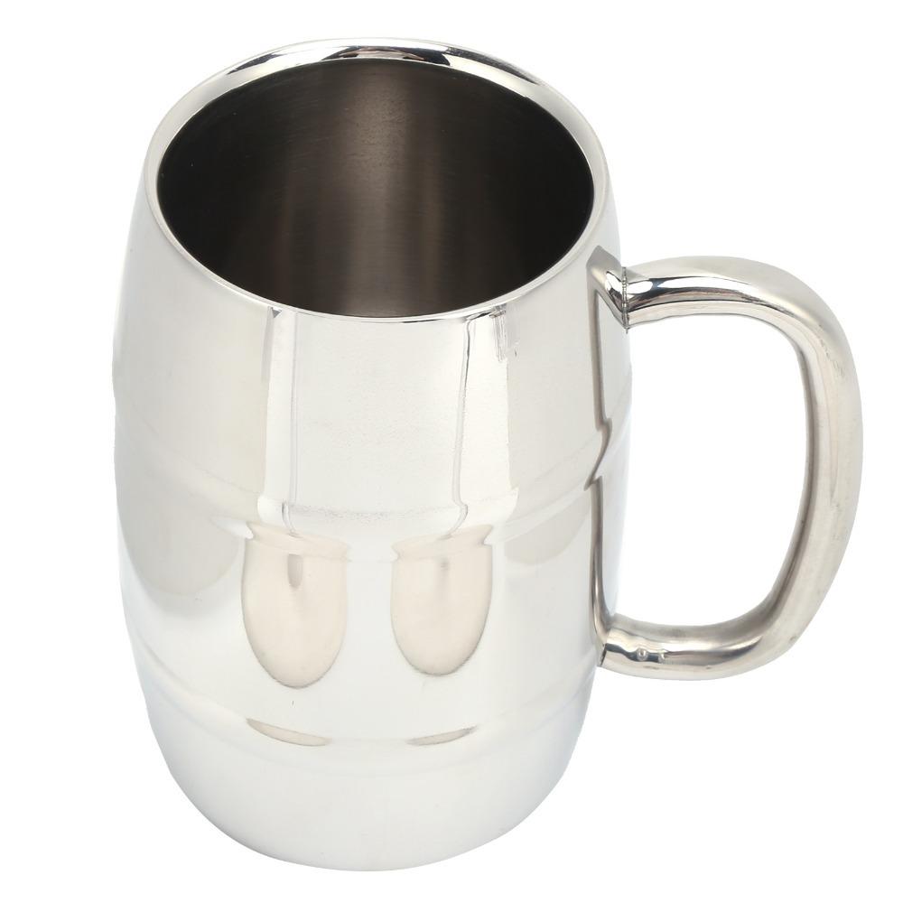 Whiskey Barrel Beer Mug Double Walled Travel Tumbler Cup Insulated Coffee Mug For Travel