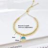 Gold-Plated Copper Bead Chain with Enamel Bees Jellyfish Koi Fish Bracelet for Women Girls Holiday Party Fashion Jewelry Gift