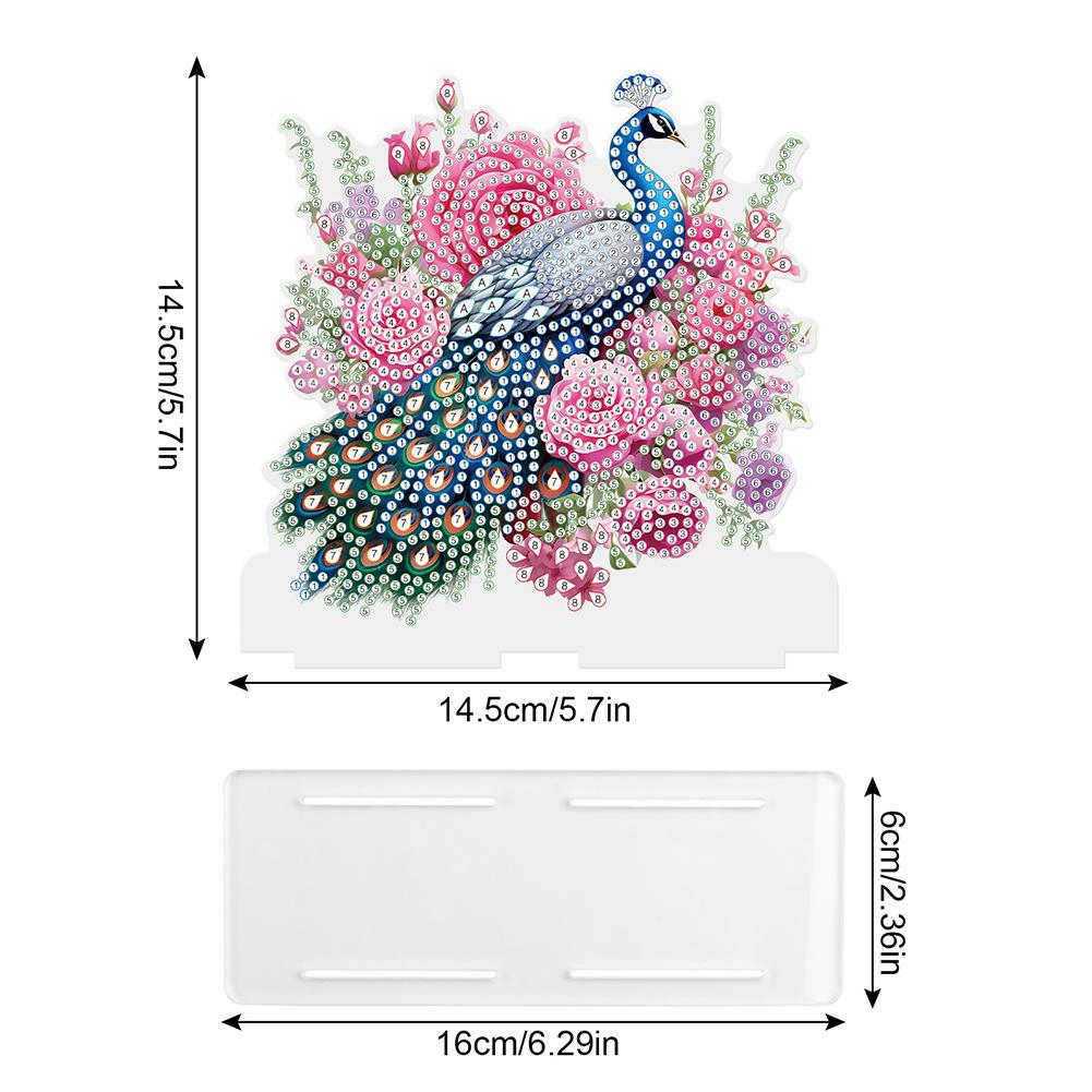 Diamond Painting Desktop Napkin Holder Acrylic Animals Table Top Diamond Painting Napkin Holder Ornament Ornament for Beginner
