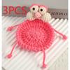 2pcs Hand Knitted Wool Tea Coaster - Heat Resistant Non Slip Drink Mat for Home Kitchen Table Decor