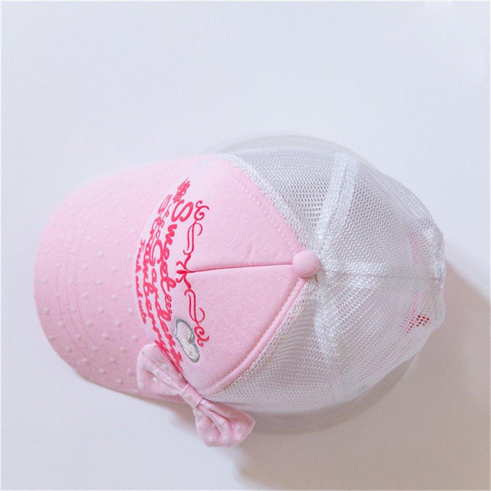 Baby Hat Kids Hat Cap Baseball Cap Sun Hat UV Cut Hat for Girls Children 525 52cm Circumference [LeafIn] (Pink, (Head 52-54cm))