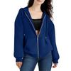 Women's Zipper Hoodie Long Sleeve Sports Jacket Pocket Clothing Fashion Apparel