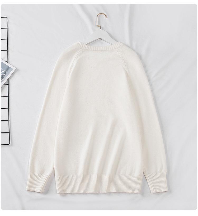 Plus Size Women's Pullover Sweater, Bust 150/160 cm, Round Neck, 200/300 lbs