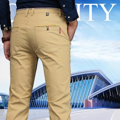 2024 Spring And Autumn Elastic Casual Pants Men'S Loose Business Small Straight Pants Trendy Fashion Pants