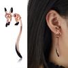 Boucles d'oreilles Renard Mode Tendance Jolies Pendantes Puces Boucles d'oreilles Bijoux Cadeau d'Anniversaire Boucles d'oreilles à Pompons Longue Queue pour Femmes Filles