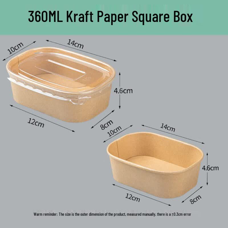 Bailide Disposable Kraft Paper Lunch Box