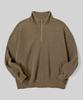 Beodeonteu Garment-Dyed Half-Zip Fleece Sweatshirt [Moka]