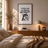 Poster J’peux pas je préfère mon Malamute J'peux pas minimaliste | Affiche Papier Photo 310 g Finition Perlée Format Taille A2