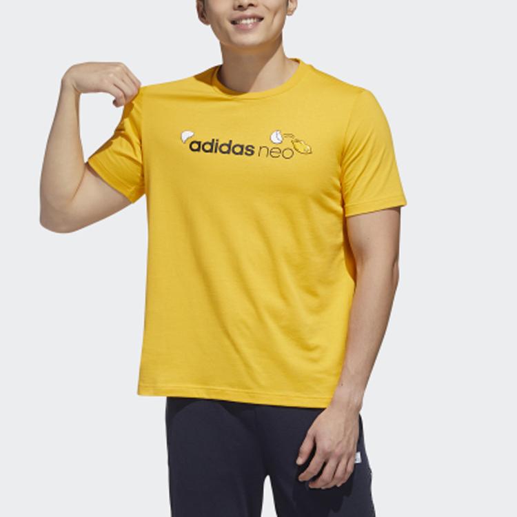 Adidas Neo Minions Co-branded Sports Straight Cut T-Shirt Men Tops Yellow GL7218
