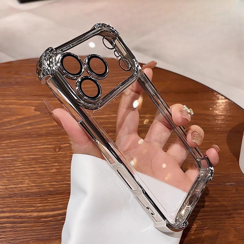 Vier Ecken Space Shell Geeignet für IPhone 17 Acryl Handyhülle Apple 16 ProMax Airbag Fallschutzhülle