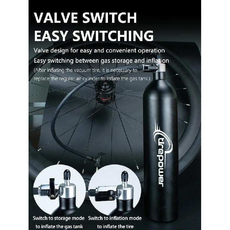200PSI High Pressure Tank Pump Inflator Tyre Air bottle Tire Booster 1.3L With Valve Gas Cylinder For Bike Vacuum Tubeless Tire