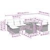 Garden Sofa Set with Cushions 9 Pcs Beige and Light Grey