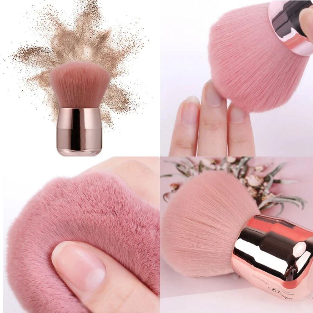 Portable Mushroom Powder Brush Soft Bristles Nail Cleaning Brush New Gel Dust Brush  Makeup Tool