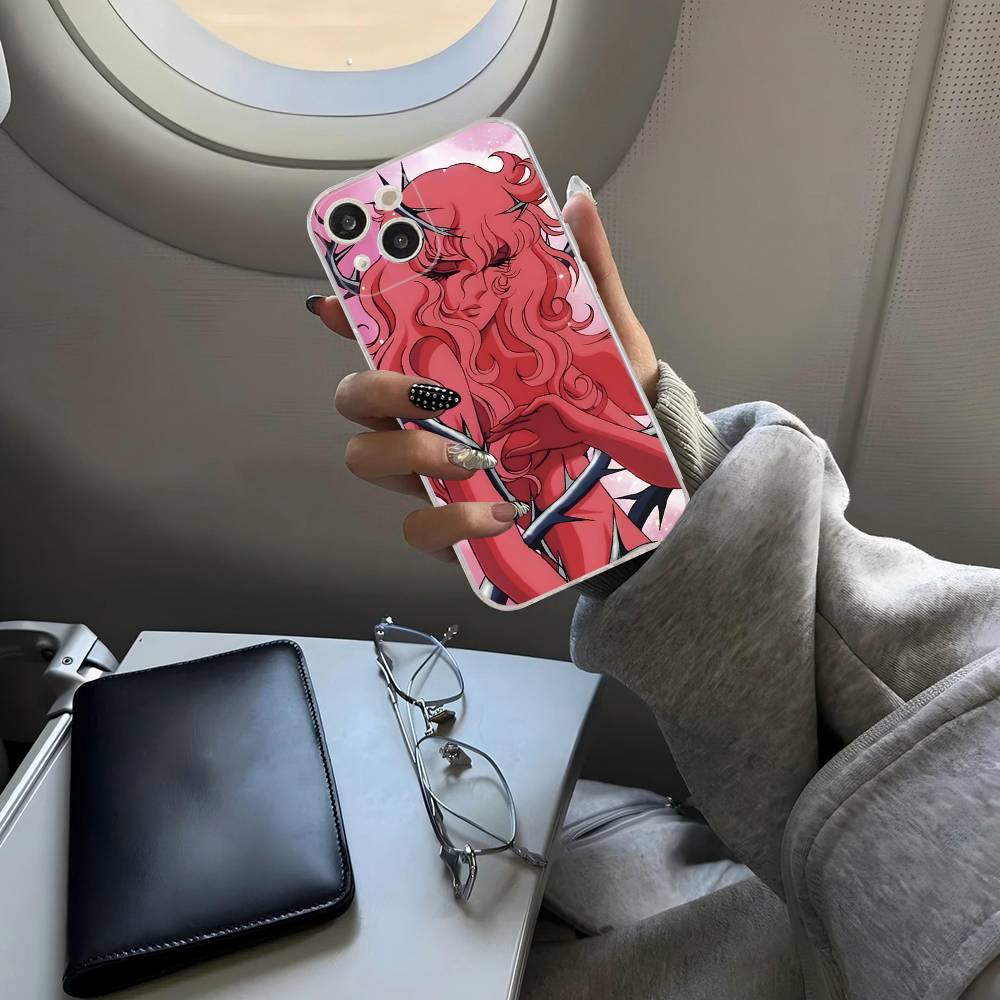 Rose Of V-Versailles Lady Oscar For IPhone 17 16 15 14 13 12 Mini 11 Pro Max Transparent Case