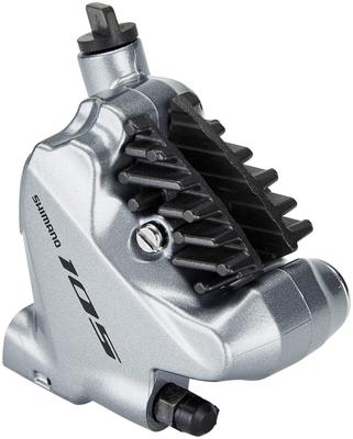 SHIMANO Rear Resin Pad with Fin Flat Mount Hydraulic No Mount Bracket Hydraulic Brake for Disc IBRR7070RDRFS Silver BR-R7070 (L02A)