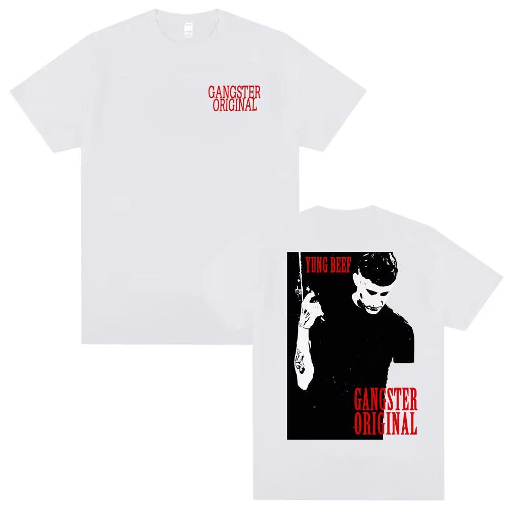 Rapper Yung Beef Ganster Original Merch T-Shirts Herren Kleidung reine Baumwolle Kurzarm Oberteil Harajuku Hip Hop High Street T-Shirt