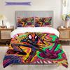 Super soft three-piece bedding set with a cool Spider-Man pattern  (1*Duvet Cover + 2*Pillowcase, Without Core)