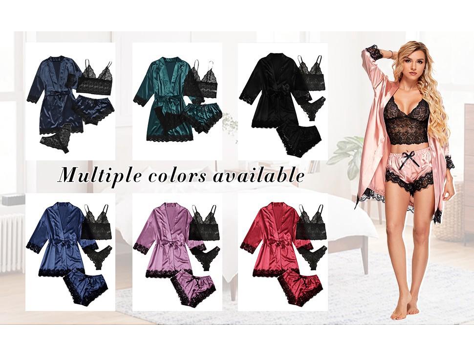 Women's Plus Size Sexy Lace Lingerie Set Pajamas