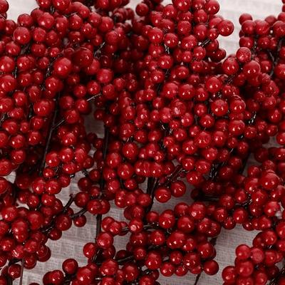 Noel Yapay Meyveler Sap Kırmızı Sahte Çiçekler Bitki Noel Ağacı Yeni Yıl Partisi Hediyesi Noel Malzemeleri Ev Dekorasyonu