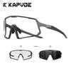 KAPVOE UV400 Bril Fotocromische Fietsbril Mannen Gepolariseerde Zonnebril Vrouwen MTB Sport Rijden Hardlopen Wandelen Rode Bril