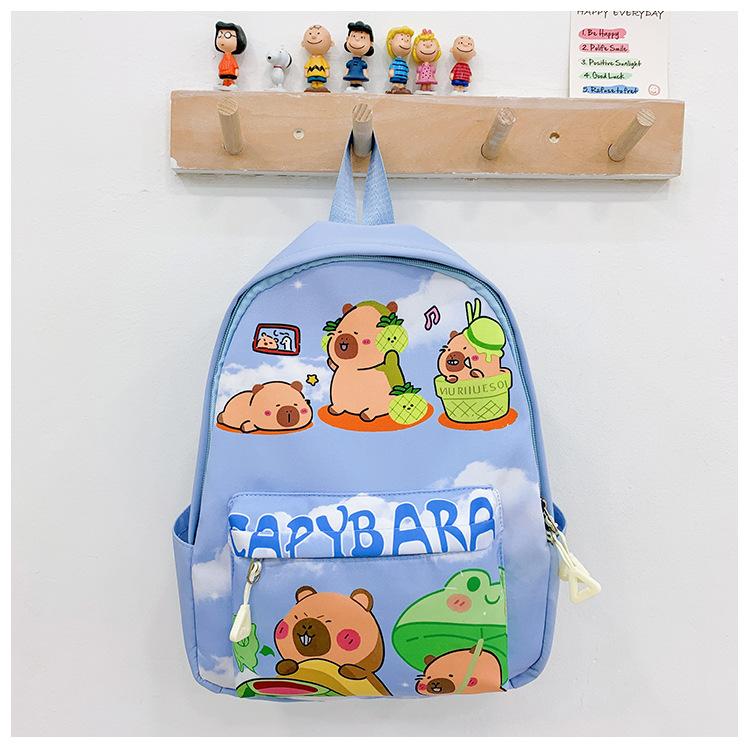 School Bag New Kapibara Children's Leisure Love Backpack Trendy Cool Cartoon Backpack