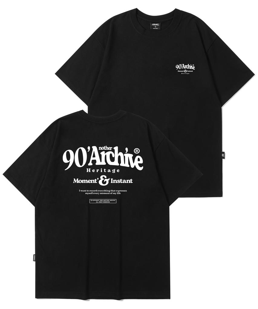 ANOTHER ARCHIVE 90S Heritage Logo Short Sleeve T-Shirt_Navy