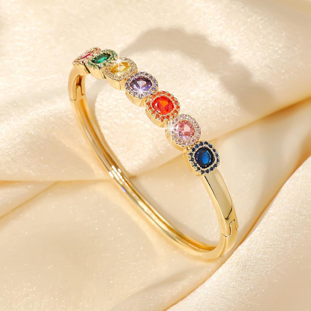 Mix and Match Trendy Accessories, Rainbow Shaped Super Sparkling and Ultra-fine Bracelets