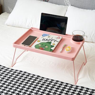 Foldable Laptop Table, Portable Lap Desk Bed Table Tray, Laptop Stand with Cup Holder & Tablet Slot & Lifting Handle for Workin