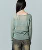 Tobaseu Boat Neck Knit With Varied Scallop Detail (Mint)