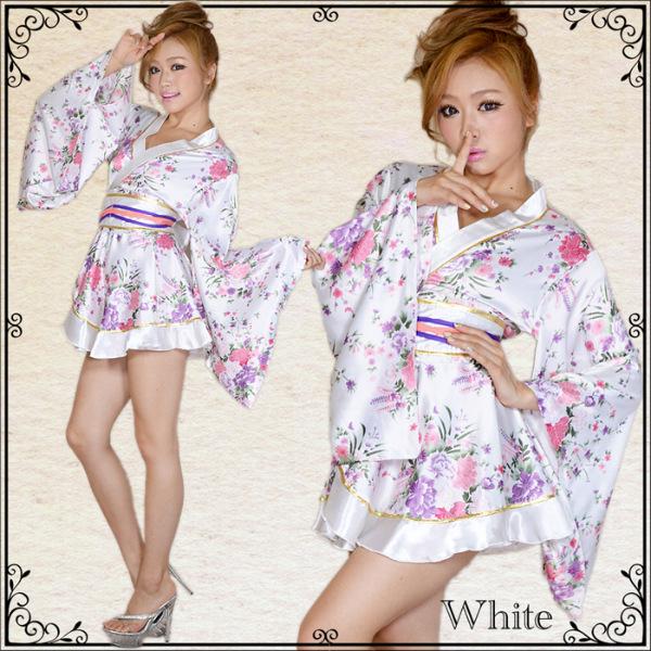 Women's Traditional Japanese Yukata Kimono Anime Stage Costume Set