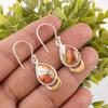 Orange Kupfer Türkis Edelstein 925 Sterling Silber Schmuck Hängeohrringe EE-162-43