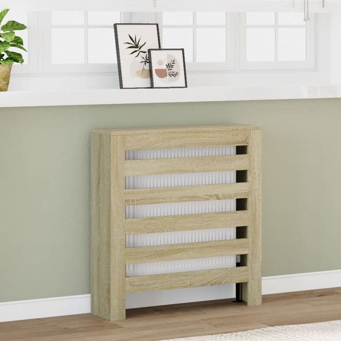 VidaXL Radiator Cover Sonoma Oak 78x20x82 Cm Engineered Wood, Radiator Cap, Top Radiator Cover, Radiator To 852683