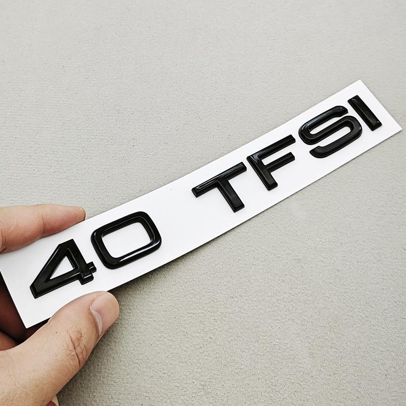 For tt 40 TFSI A3 A4 A5 Q3 Q5 45 TFSI A4 A5 A6 A7 Q5 Q7 Q8 Exterior Accessories ABS Car Letters Rear Trunk Badge Emblem Decals