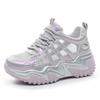 Thick-soled hollow dad shoes New breathable rhinestone mesh casual sports shoes in summer