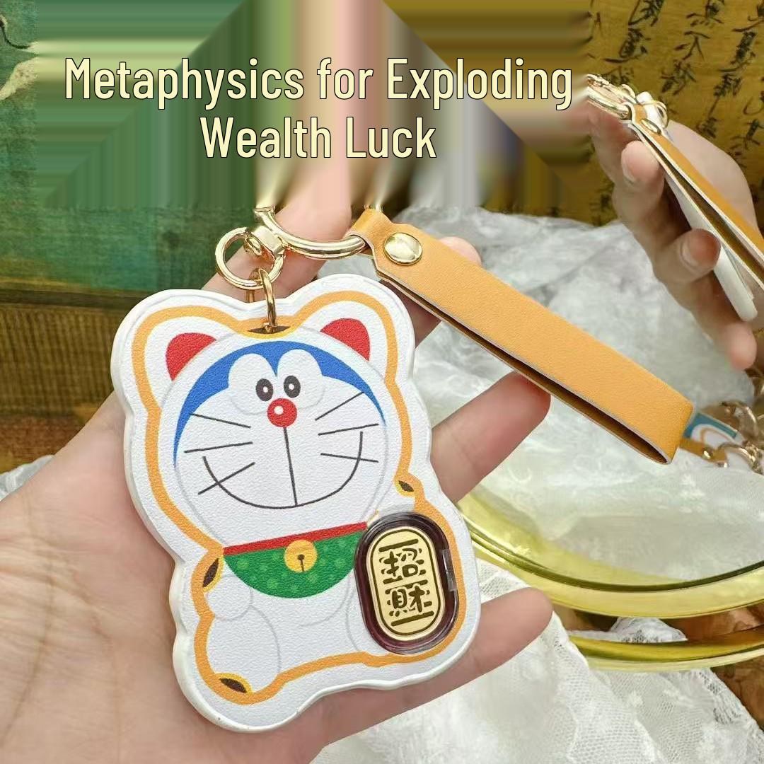 Blue Doraemon Cartoon Keychain and Phone Lanyard with Pendant Charm