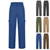 Autumn and Winter Padded Sports and Leisure Trousers Men's Drawstring Feet Multi-pocket Tie Rope Loose Work Trousers Man