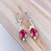 Genuine Pink Tourmaline Gemstone 925 Sterling Silver Handmade Jewelry Earrings EE-37-18