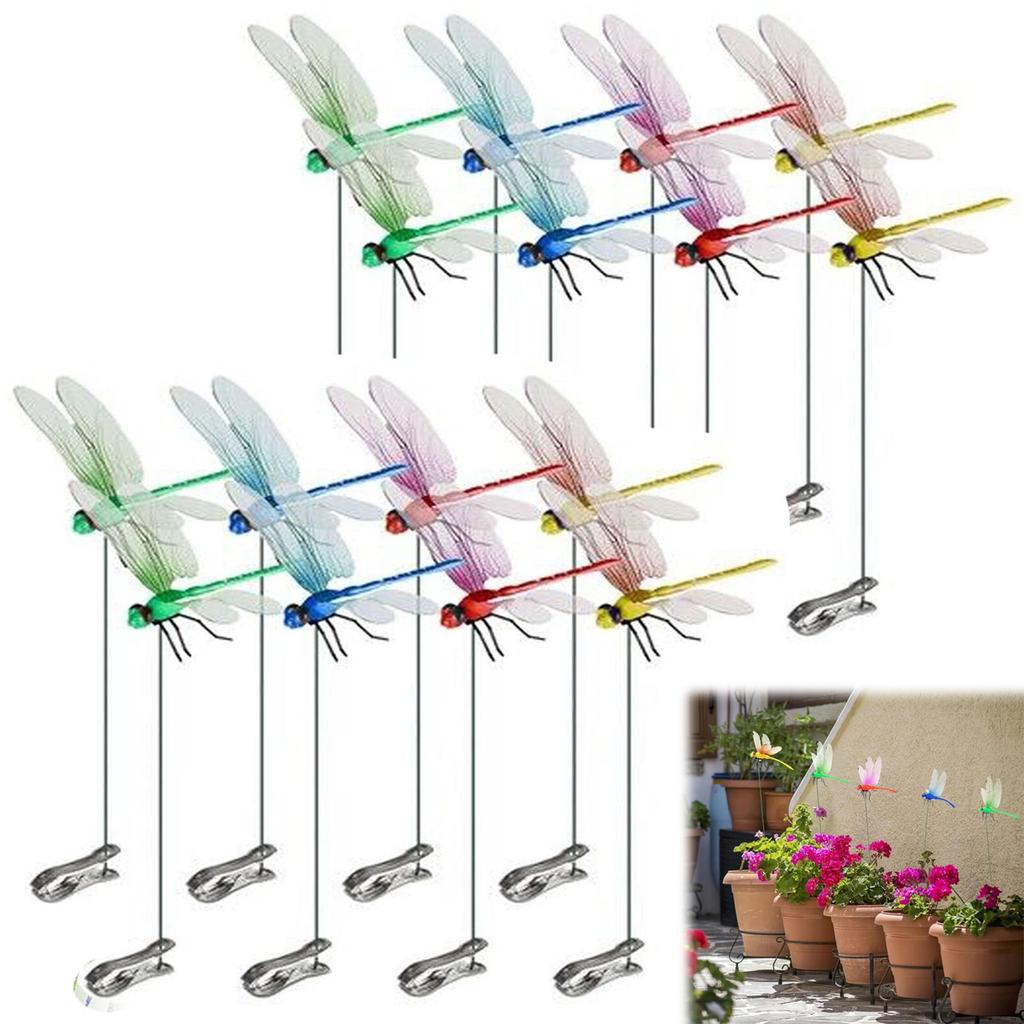 Dragonfly Clip Insect Deterrent Simulated Patio Decor Gardening Suitable for Yard Garden Patio Decoration