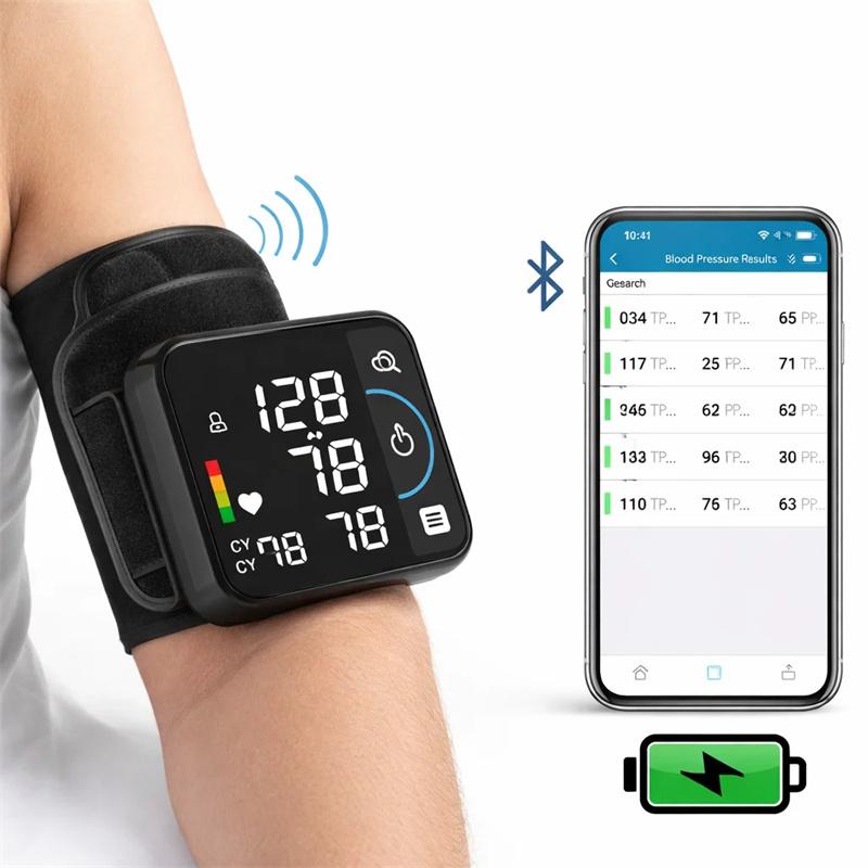 Digital Blood Pressure Monitor Upper Arm Bluetooth App Voice Broadcast LED Display Rechargeable BP Machine for Adults Elderly