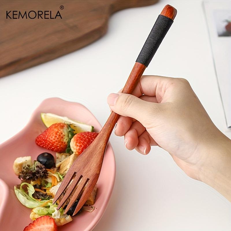 Japanese Wooden Chopsticks Fork Spoon Set Chinese Food Western Food Reusable Family Travel Chopsticks Fork Spoon Three-Piece Set