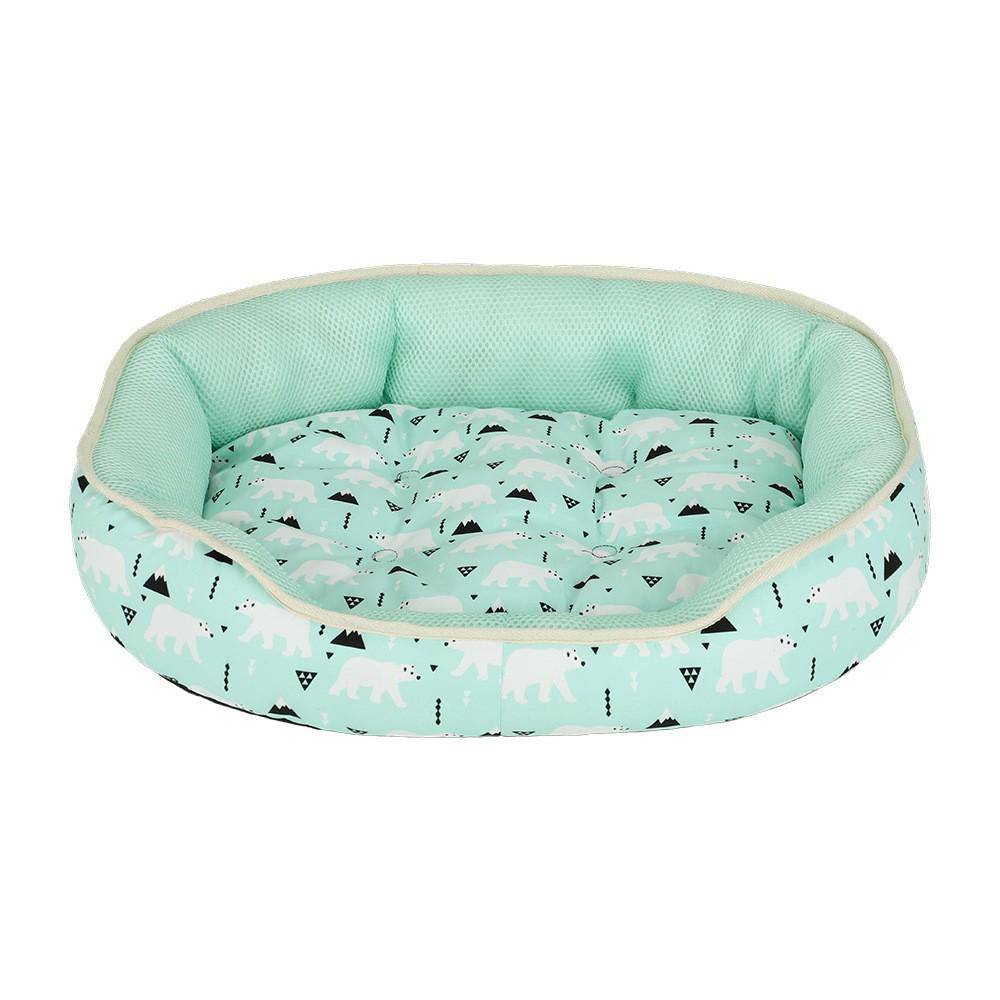 Summer Cooling Pet Bed: Breathable Cotton Nest for Cats and Small Dogs