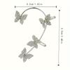 Set of 2 Butterfly Earrings with Zirconia, Non-Pierced Ear Clips for Women, Perfect for Mountaineering Bags, Fairy Style, Gift Idea