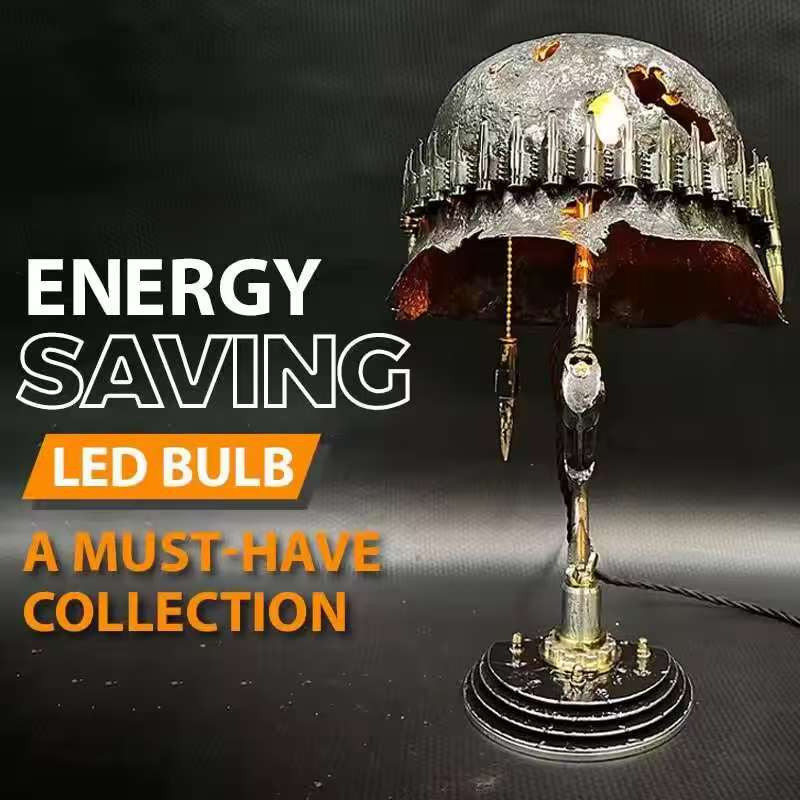 War relic lamp, commemorative historical resin desktop decoration, USB charging desk lamp, home decoration item